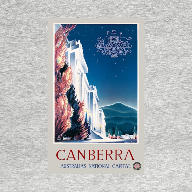 Canberra Australia Vintage Travel Poster 1940 by vintagetreasure